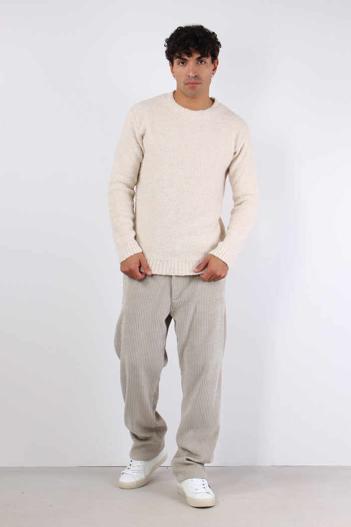 Girocollo Boucle Ecru