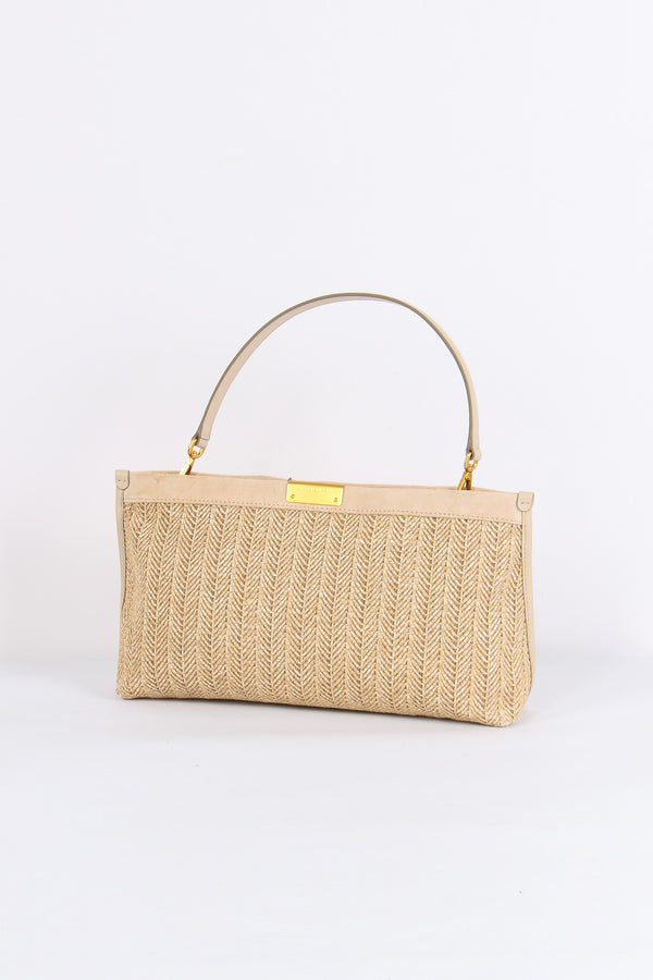 Marigold Tracolla Paglia Inserto Camoscio Sabbia-2