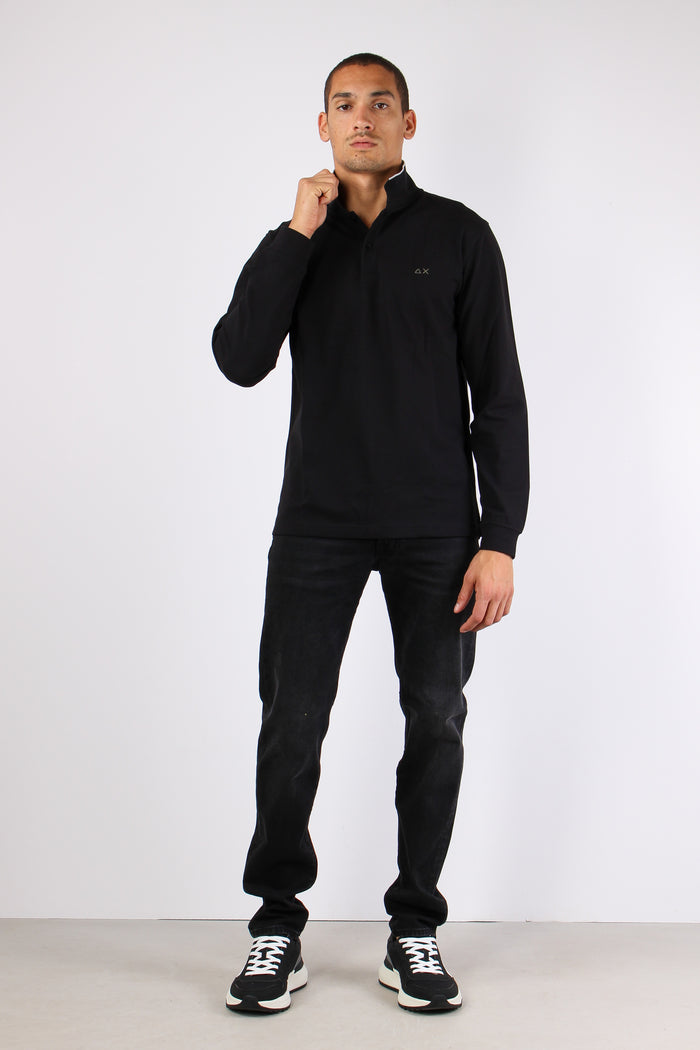 Polo Ml Profilo Collo Nero-2