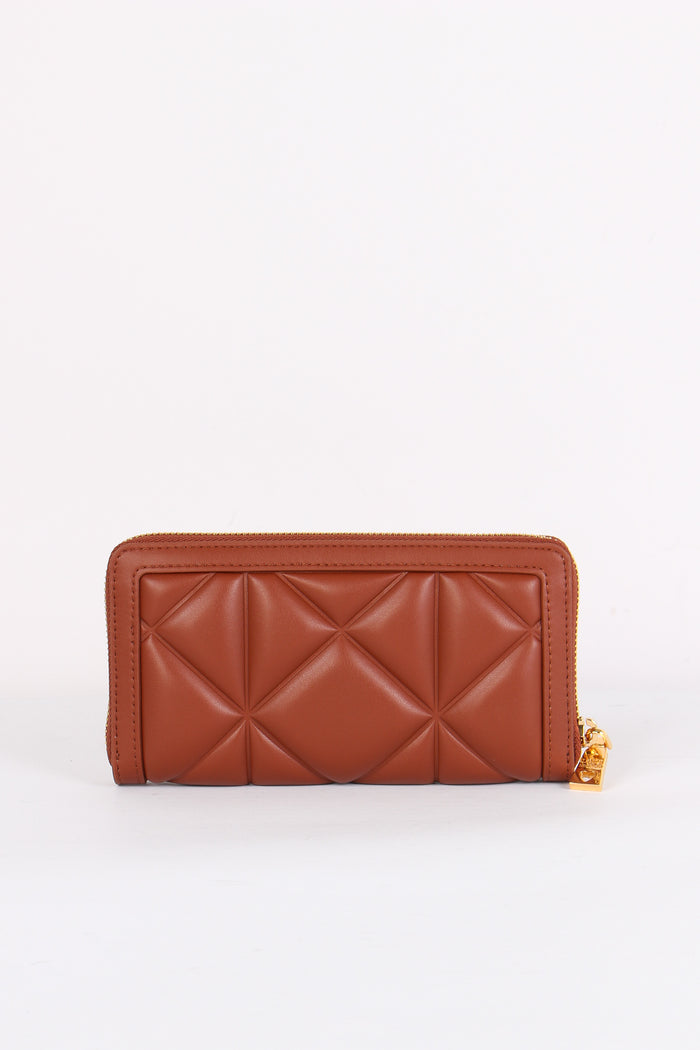 Zip Around Matelasse Castagna-3