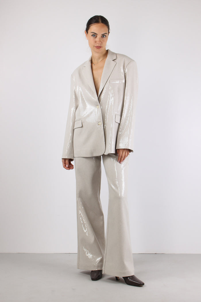Giacca Paillettes Ecru-3