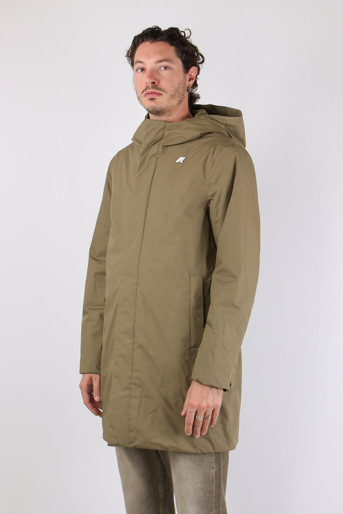 Giubbotto Lungo Cappuccio Green Army-5
