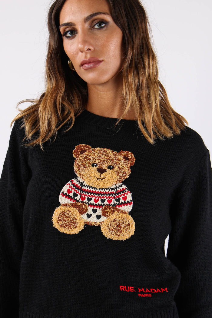 Pullover Orsetto Black-7