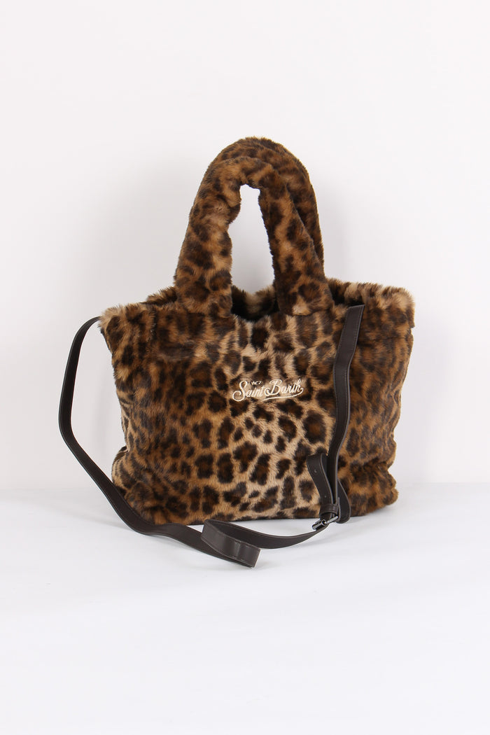 Borsa Mano Pelliccia Animalier Leopard-3