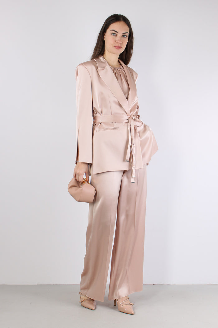 Limoncello Pantalone Satin Rosa Mogano