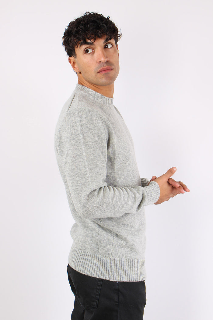 Maglia Girocollo Lambswool Ghiaccio-4