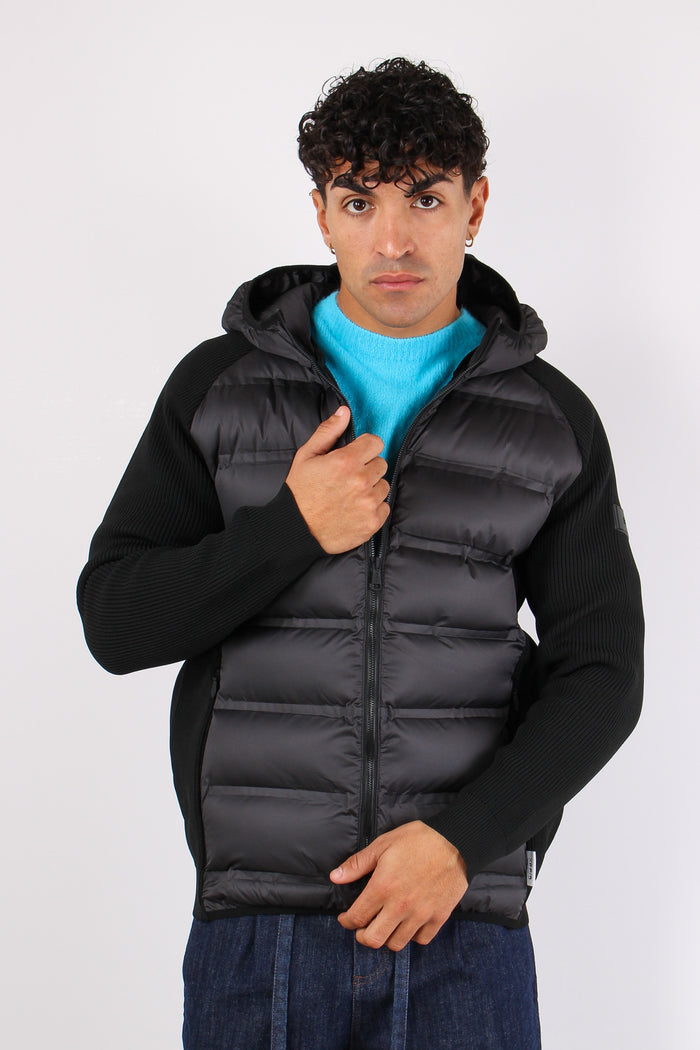 Giubbotto Bimateriale Nero