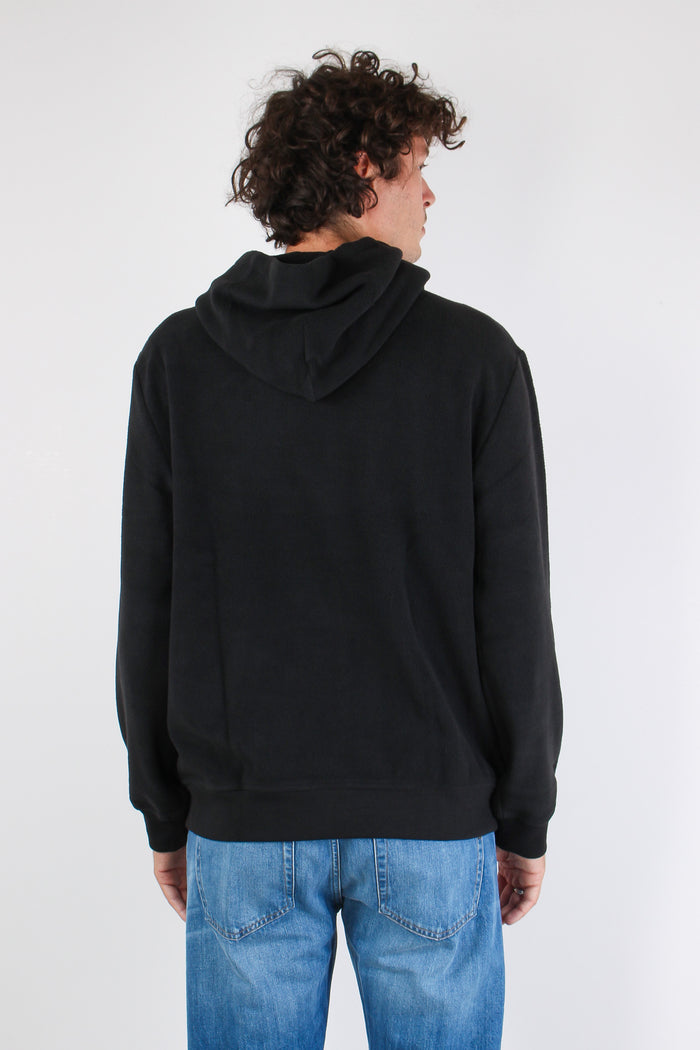 Felpa Cappuccio Tasca Polo Black-3