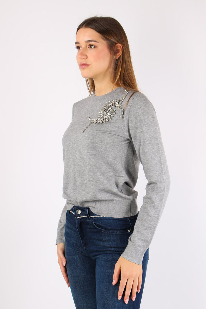 Cretas Maglia Giroccollo Appli Medium-9