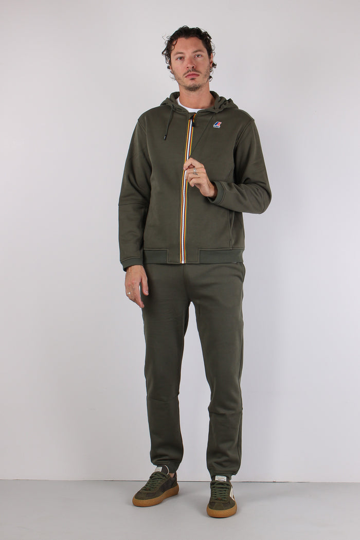Felpa Cappuccio Cotone Green/blackish-2
