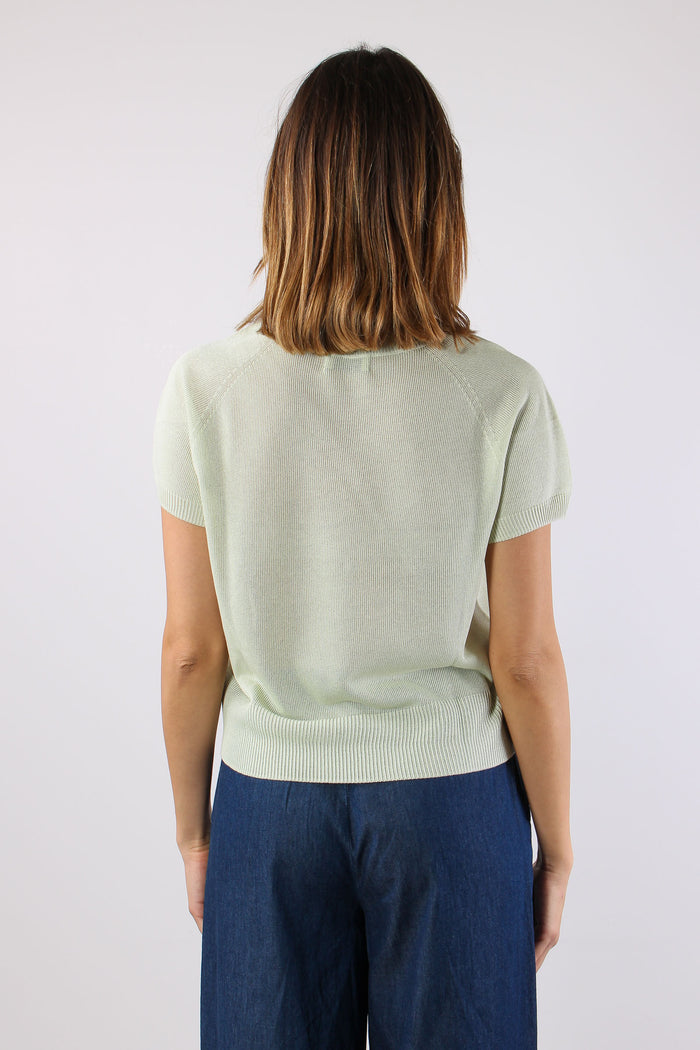 Maglia M/m Filo Cotone Menta-4
