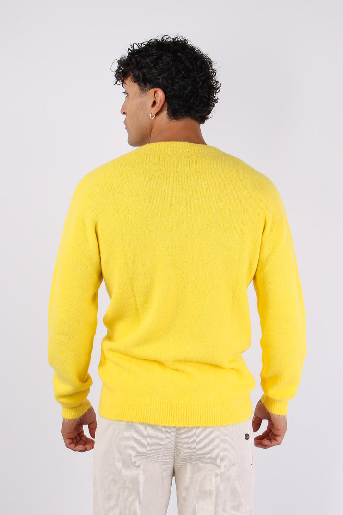 Maglia Girocollo Misto Alpaca Giallo-5