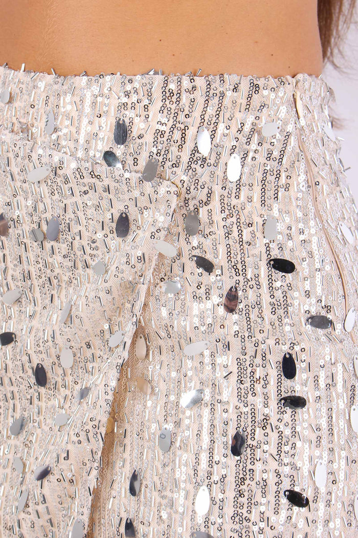 Minigonna Paillettes Silver-10