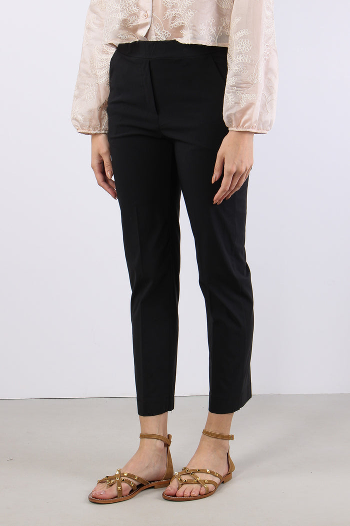 Pantalone Stretto Spacchetti Nero-3
