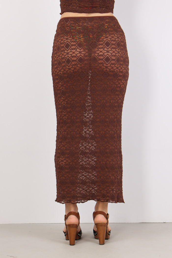 Gonna Lunga Macrame Moro-4