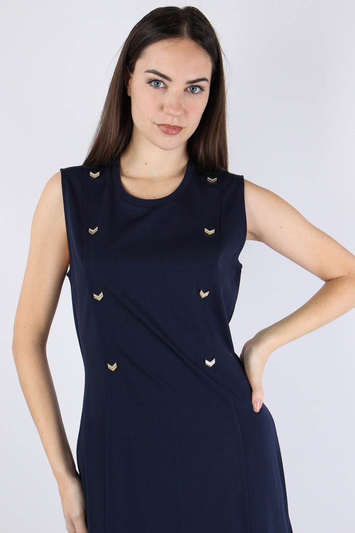 Abito Jersey Smanicato Night Blu-7