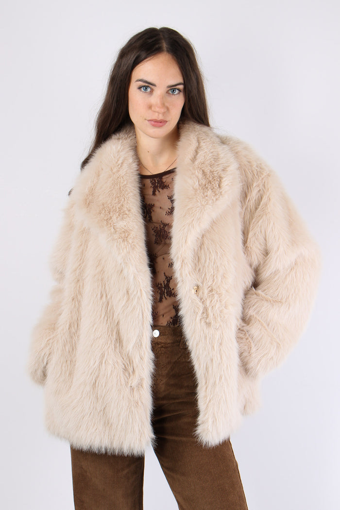 Penny Ecopelliccia Corta Doppi Off White-3