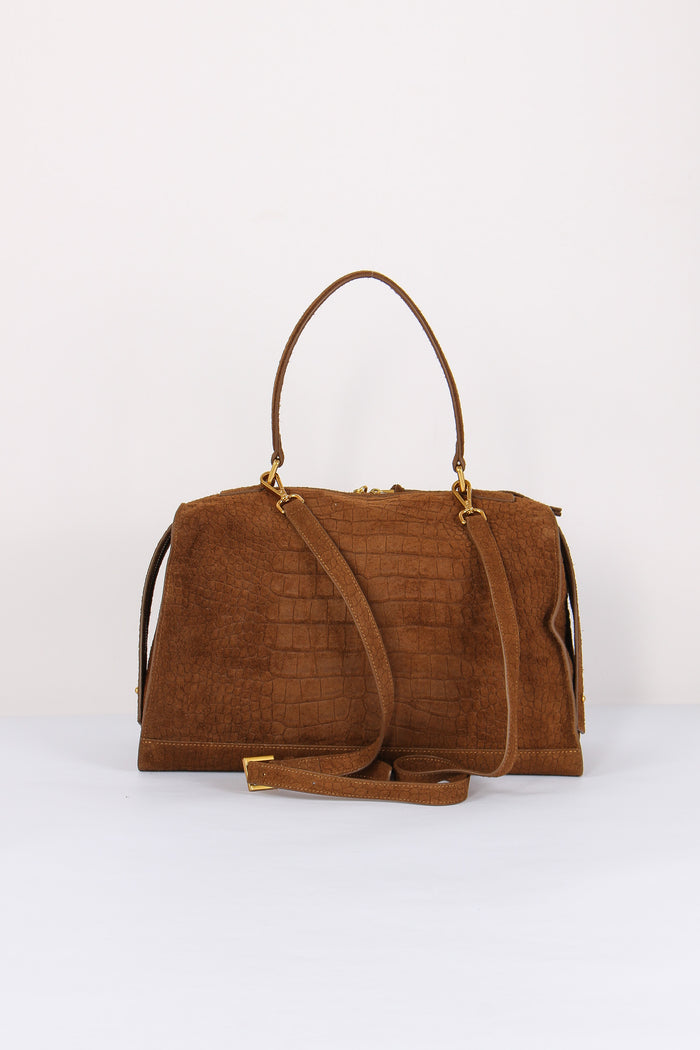 Maxi Trapezio Suede Stampa Cocco Brown-3