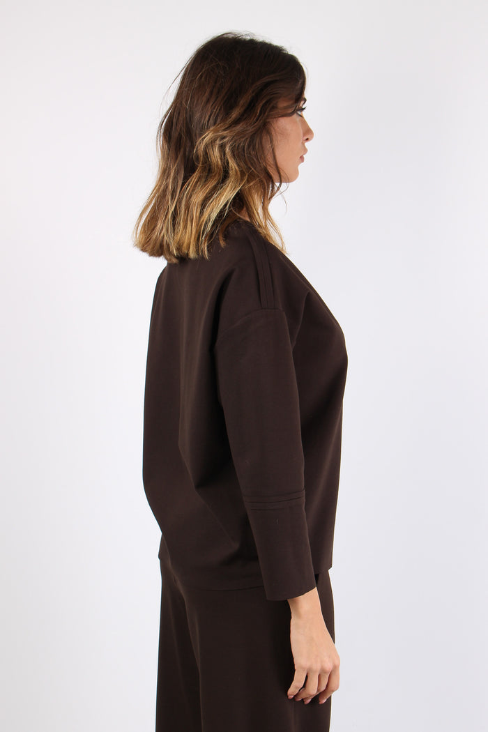 Felpa Taglio Vivo Moro-5