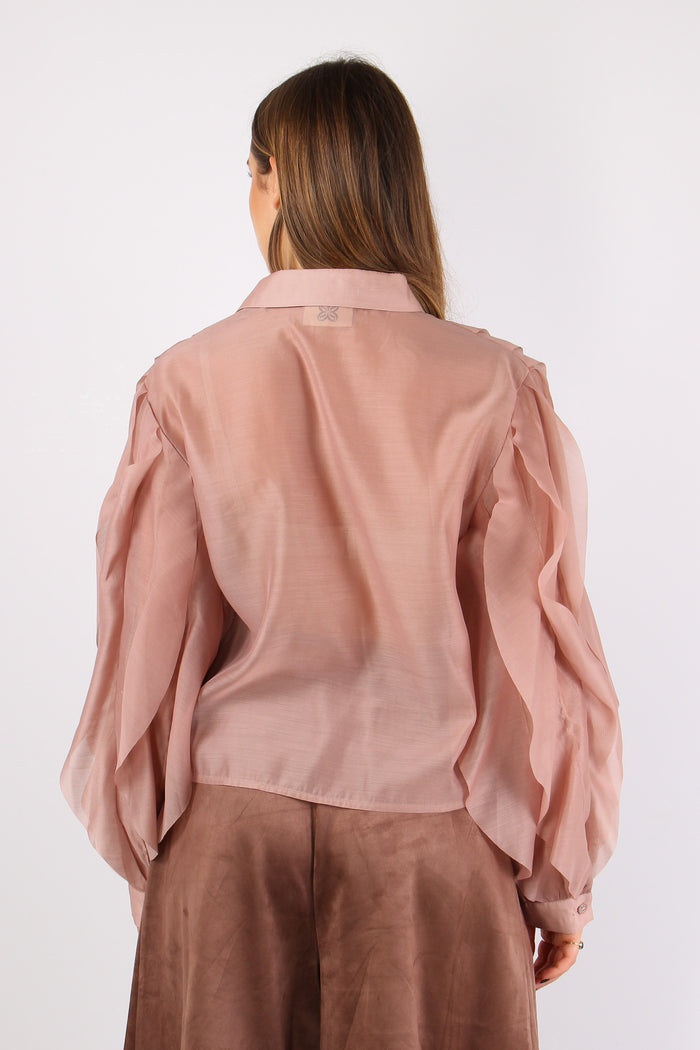 Camicia Collo Petali Cipria-3