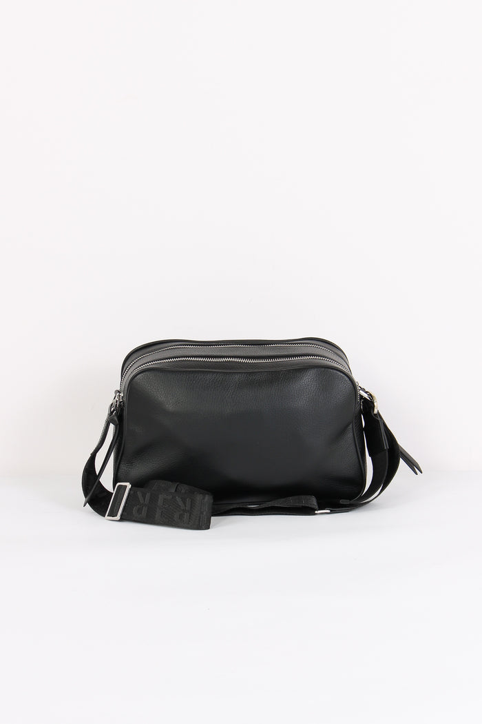 Alyssa Tracolla Doppia Zip Tas Black-3