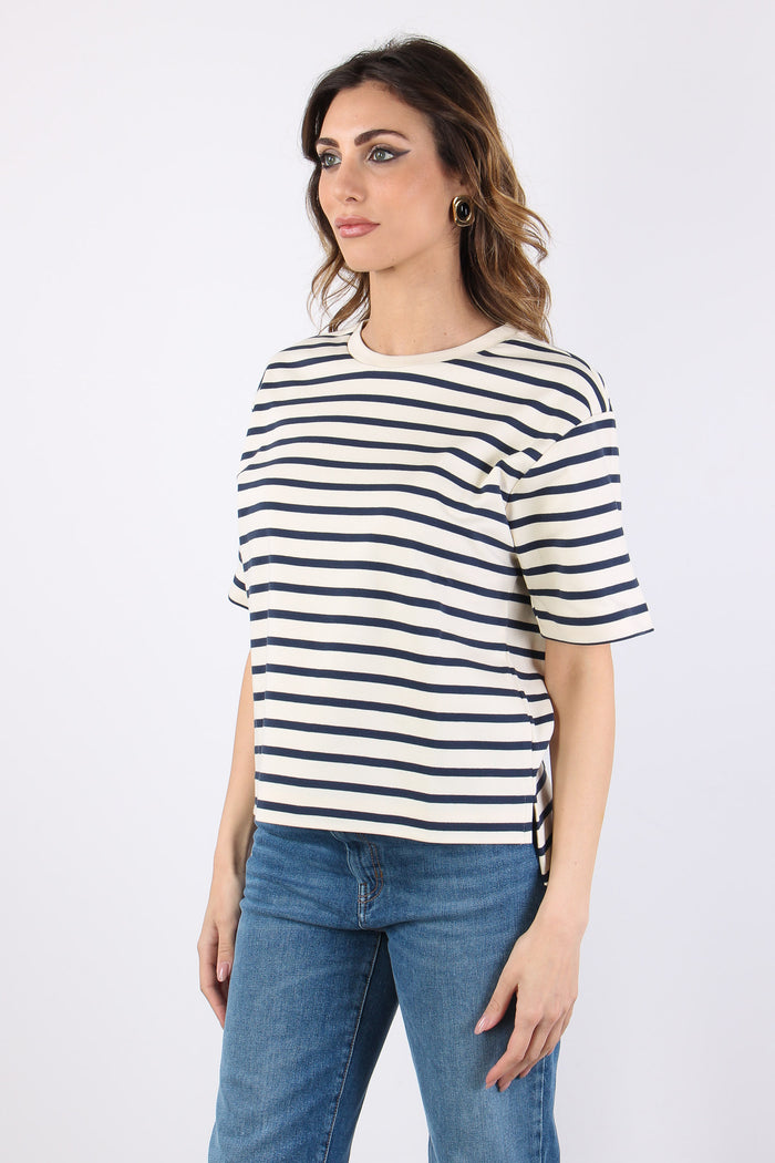 Wkdmultid T-shirt Scatoletta Ecru/blu-5