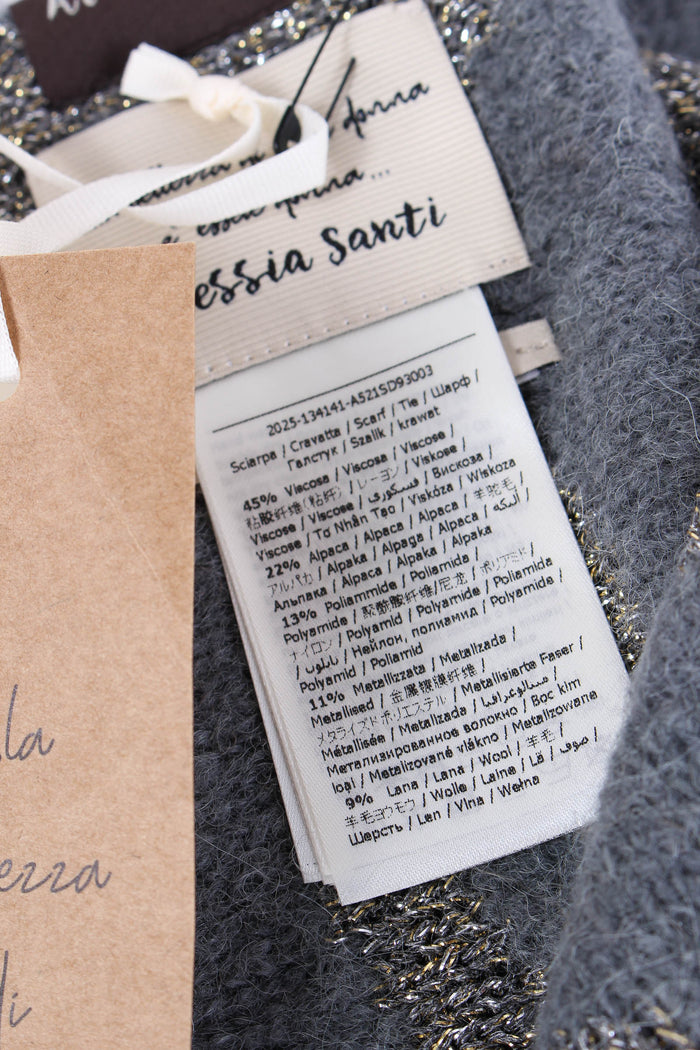 Sciarpa Fiori Grigio Scuro-6