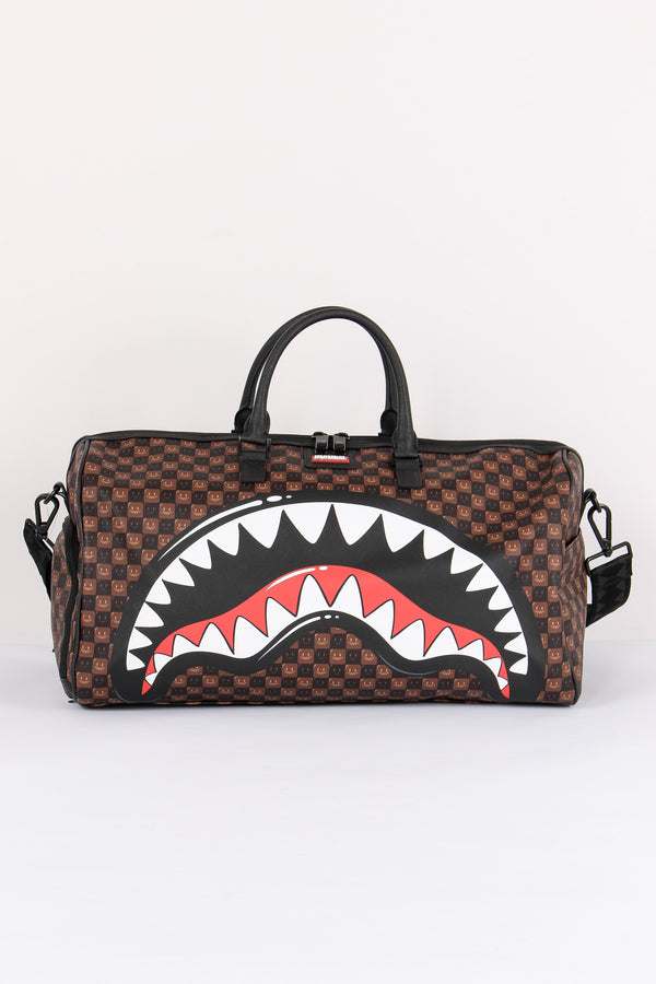 Duffle Shark In Paris Check Marrone