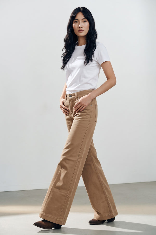 Pantalone Palazzo Bull Nocciola