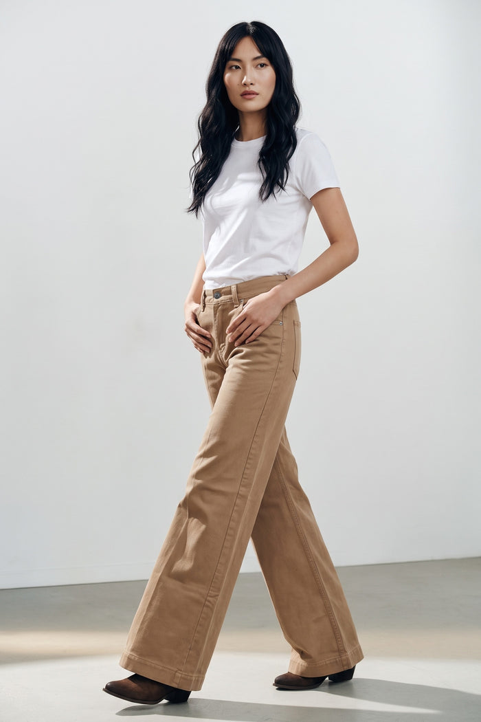 Pantalone Palazzo Bull Nocciola