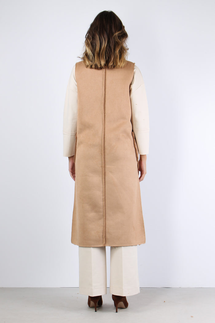 Gilet Ecomontone Cammello-3