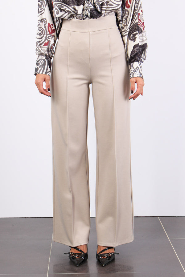 Pantalone Palazzo Twill Beige-2