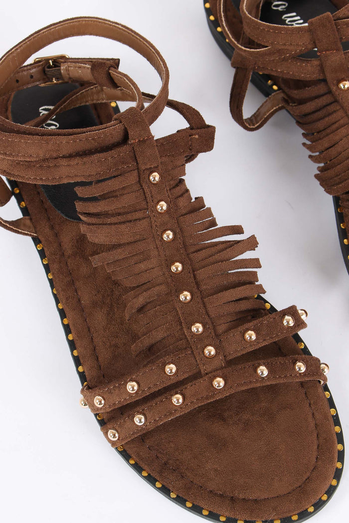 Sandalo Frangette Brown-4