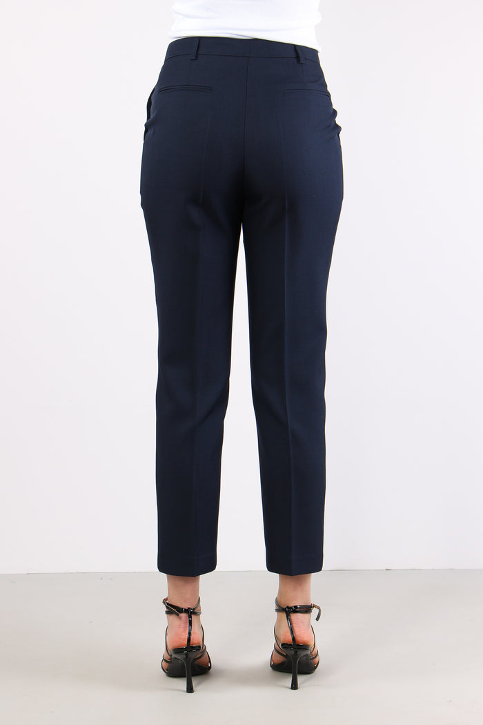Pantalone Sigaretta Poliviscos Blu-4
