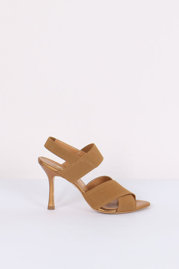 Sandalo Elastico Incrocio Bronzo