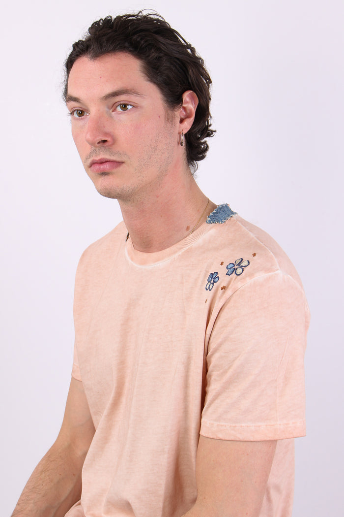 T-shirt Ricamo Fiori Aurora-8