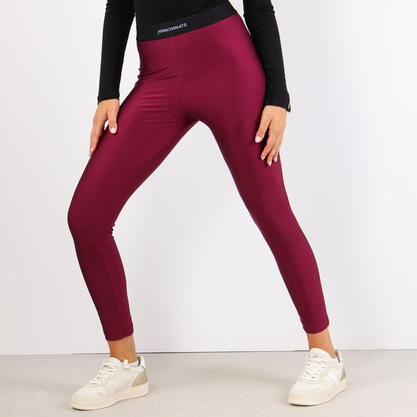 Leggins Elastico Logo Bordeaux-2