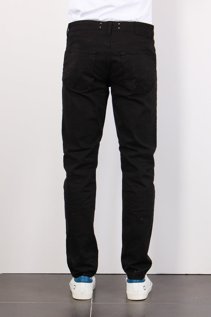 Pantalone 5 Tasche Slim Fit Read Black-4