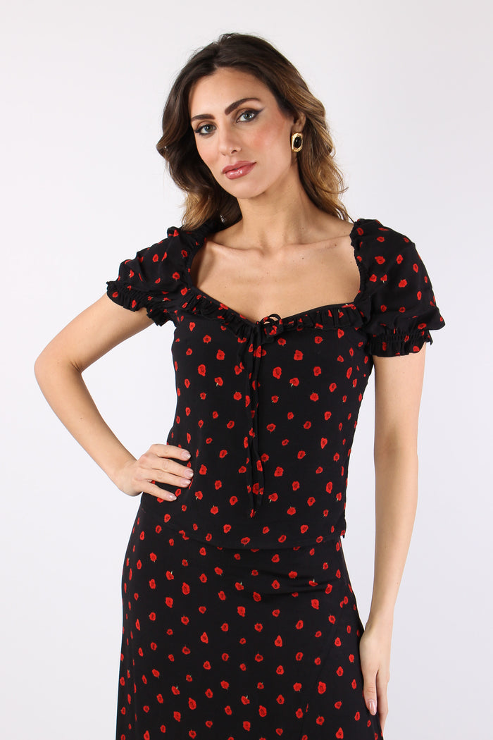 Top Corto Spallina Arriccio Nero-6