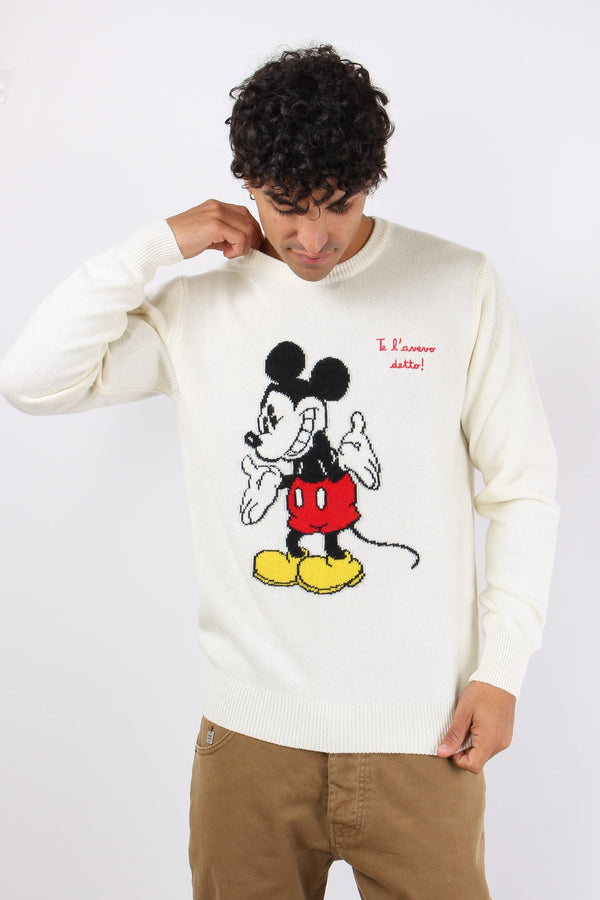 Girocollo Mickey Mouse Bianco