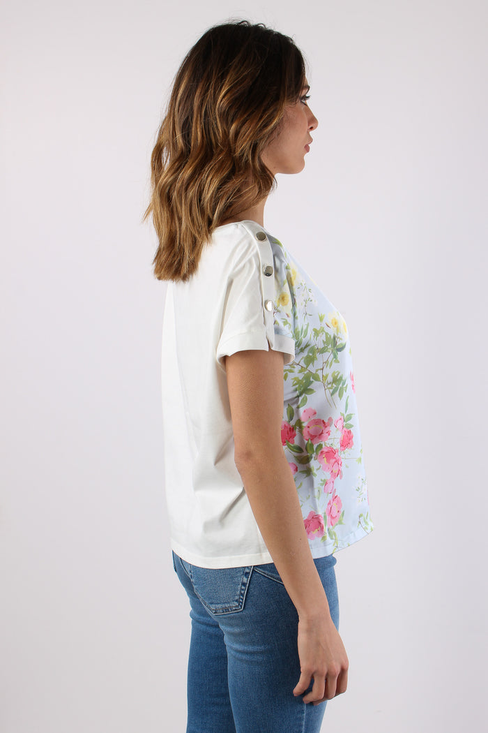 T-shirt Inserto Fantasia Bianco/botanic-7