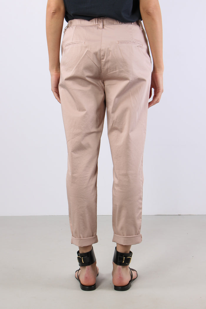 Chino Elastico Rasatello Rosa-4