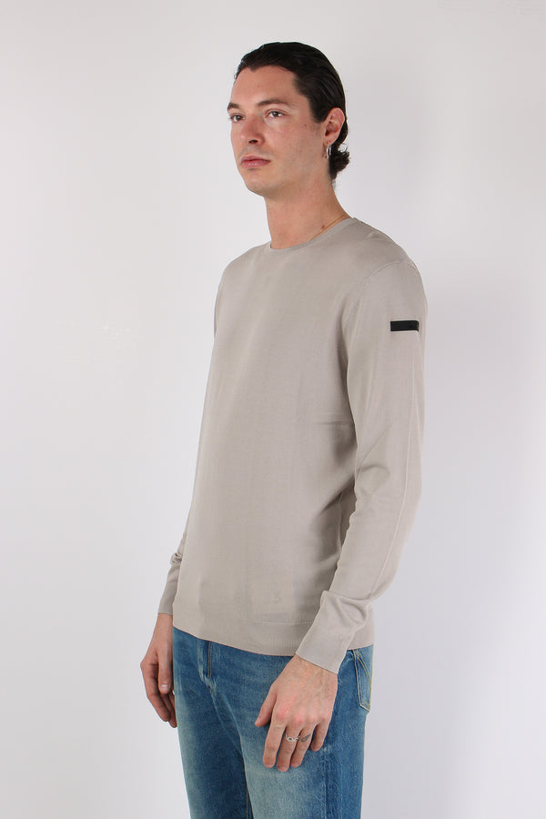 Maglia Girocollo Tessuto Tecnico White-2