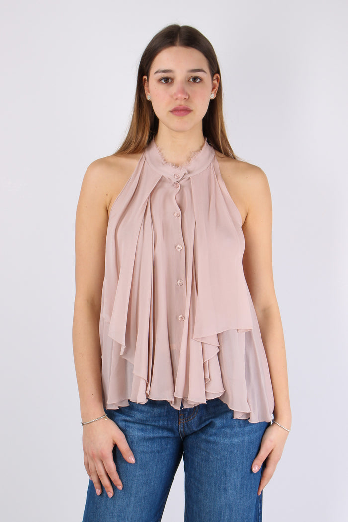 Maryonn Blusa Crepe Smanicata Rose-2