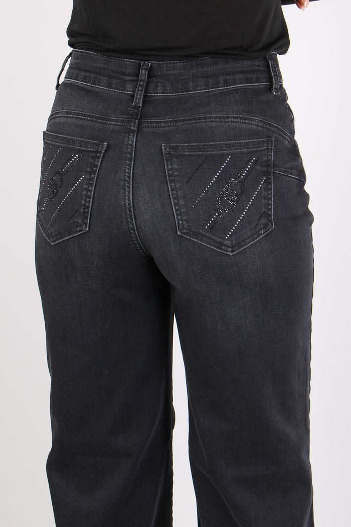 Jeans Flare Nero-7
