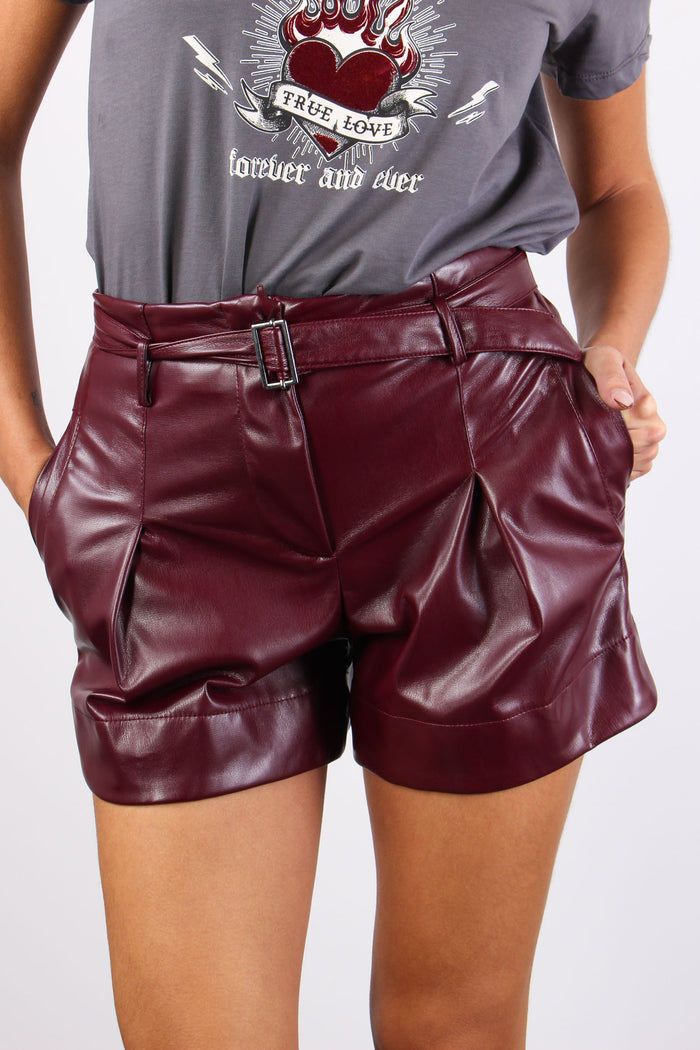 Short Ecopelle Bordeaux-7