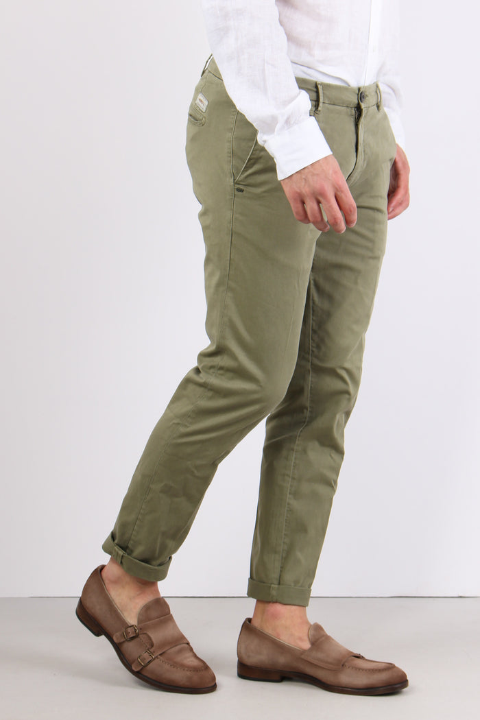 Pantalone Chino Extra Slim Militare-5