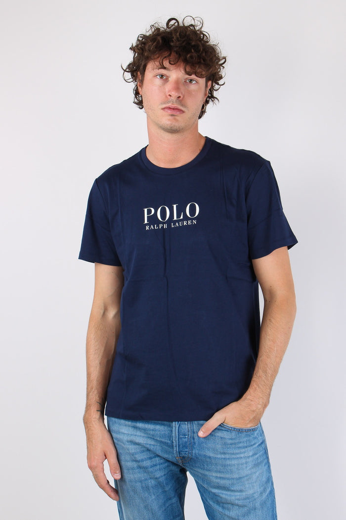 T-shirtunderwear Maxi Scritta Cruise Navy