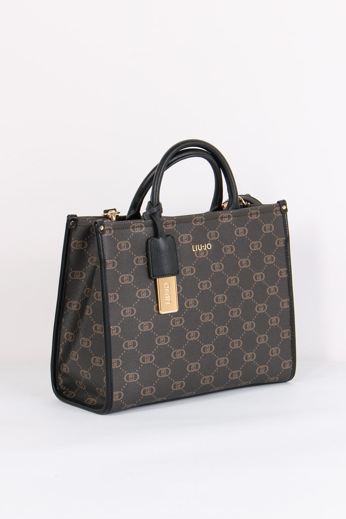 Shopping Rigida Monogram Nero-6