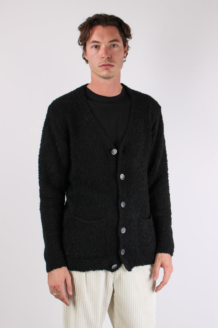 Cardigan Over Bottoni Nero-7